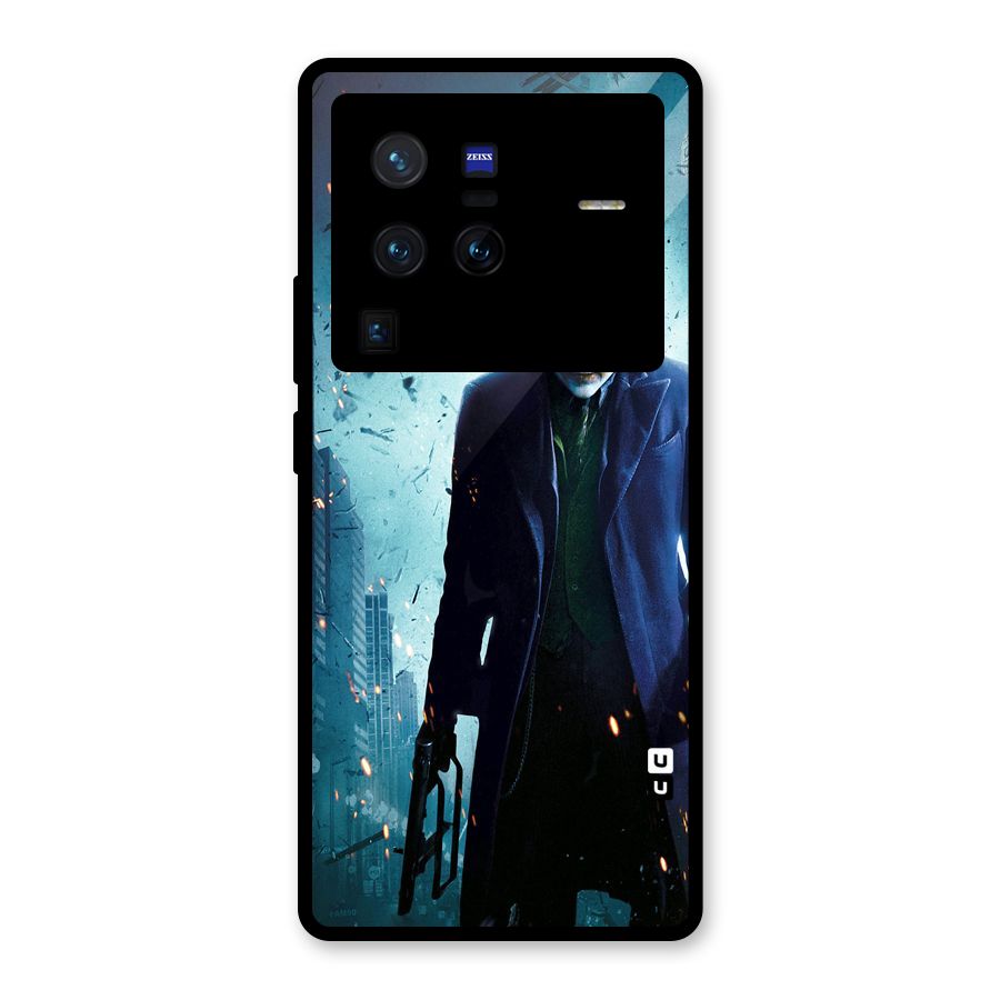 Dark Knight Joker Glass Back Case for Vivo X80 Pro