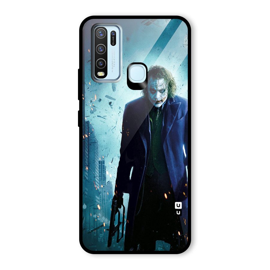 Dark Knight Joker Glass Back Case for Vivo Y30