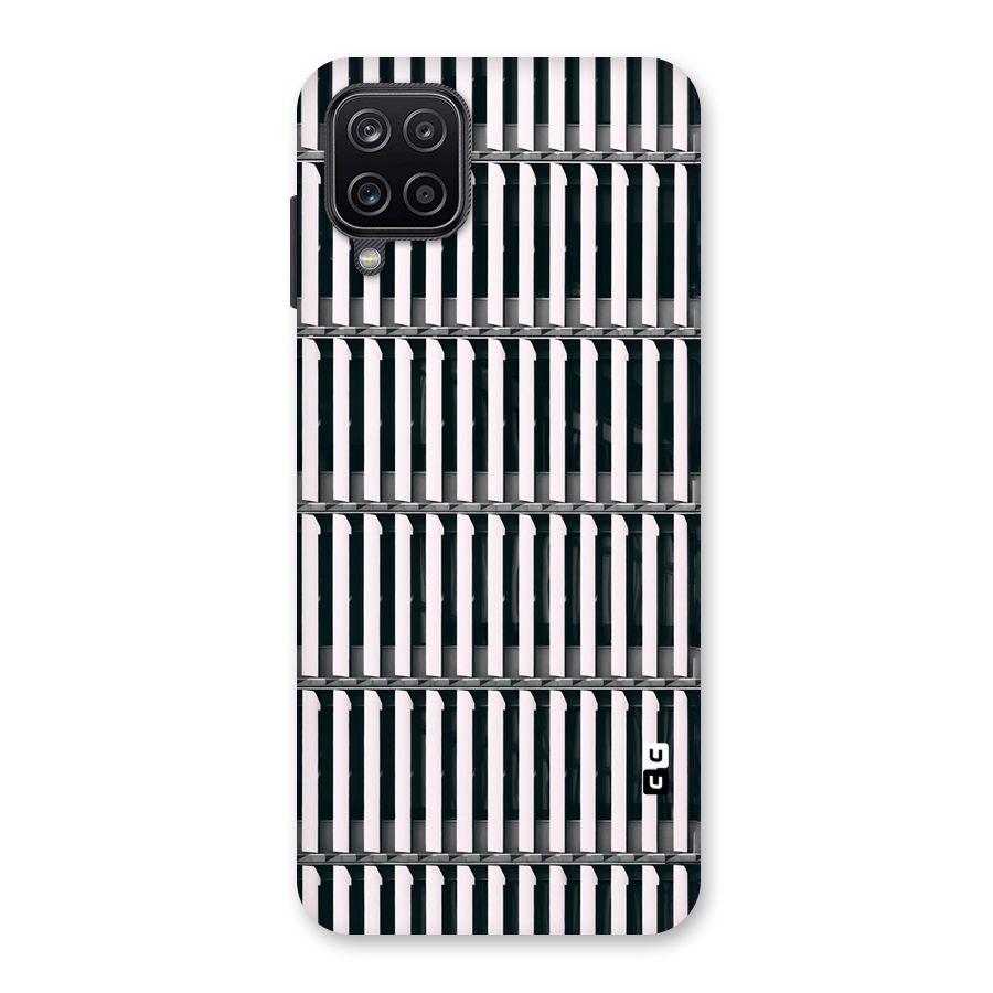 Dark Lines Pattern Back Case for Galaxy A12