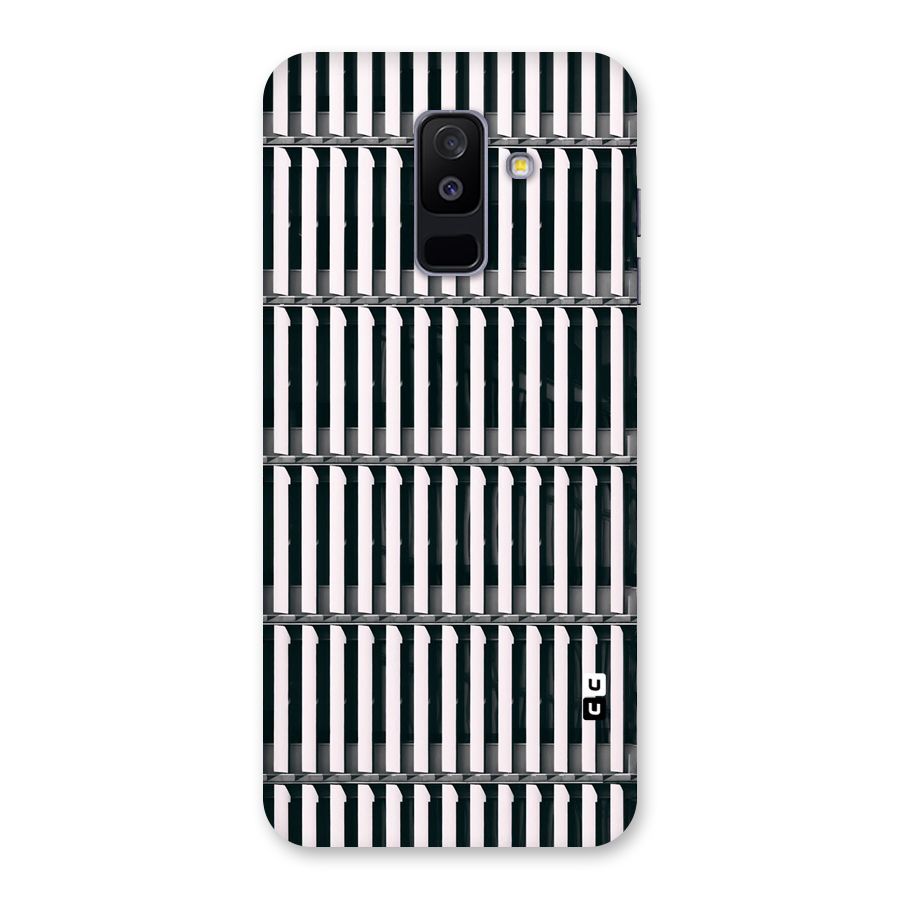 Dark Lines Pattern Back Case for Galaxy A6 Plus