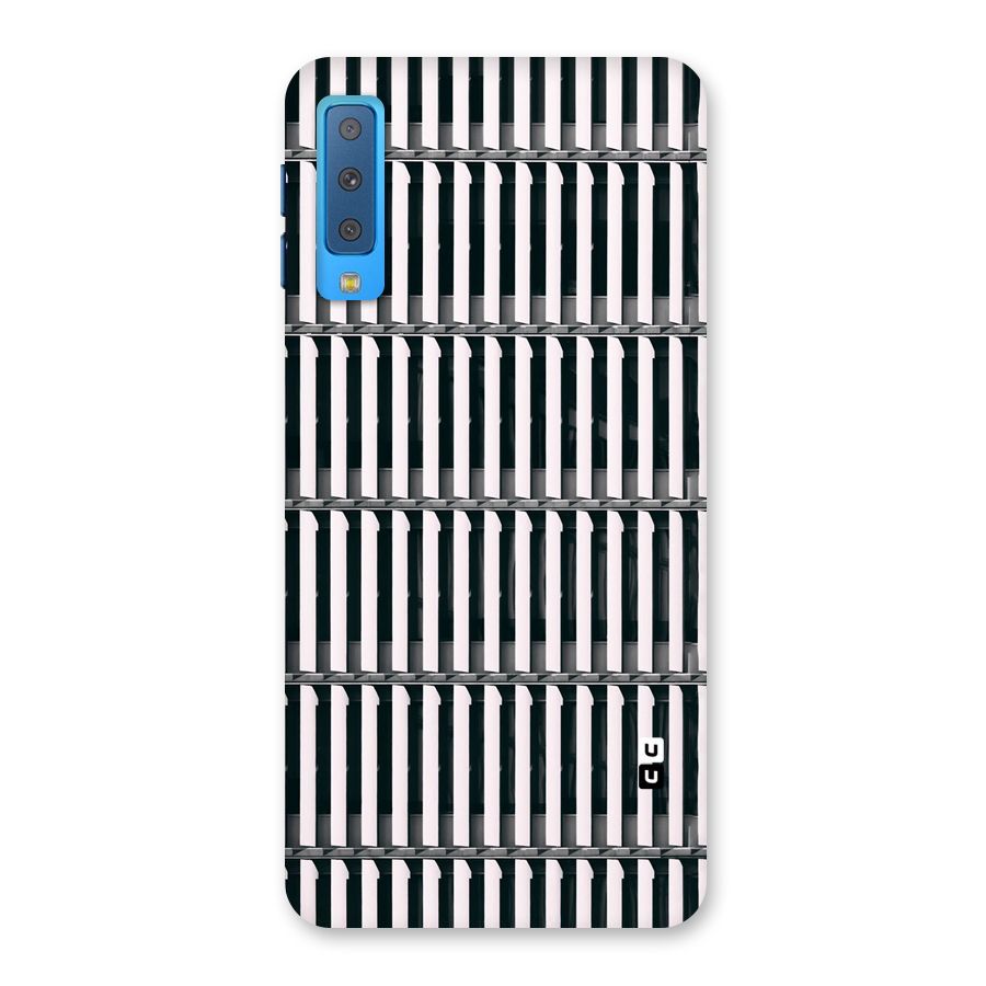 Dark Lines Pattern Back Case for Galaxy A7 (2018)