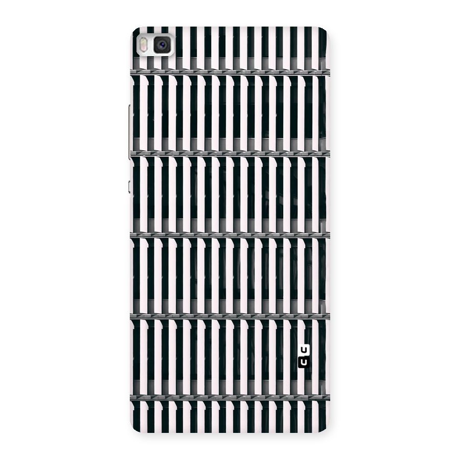 Dark Lines Pattern Back Case for Huawei P8