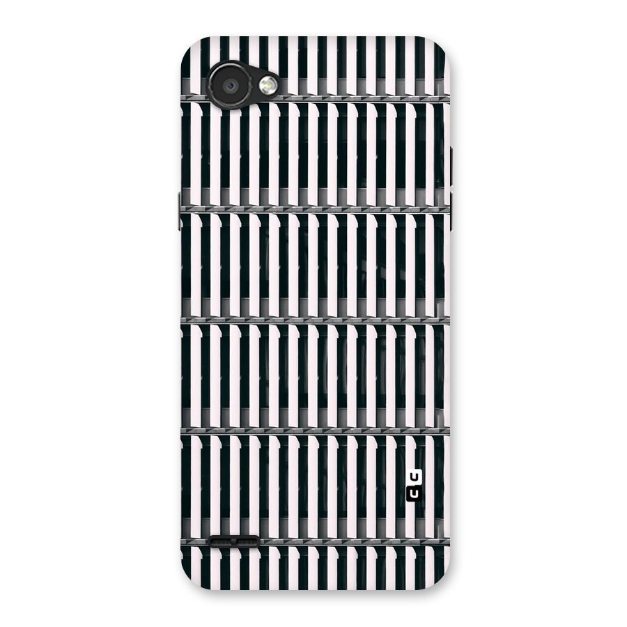 Dark Lines Pattern Back Case for LG Q6