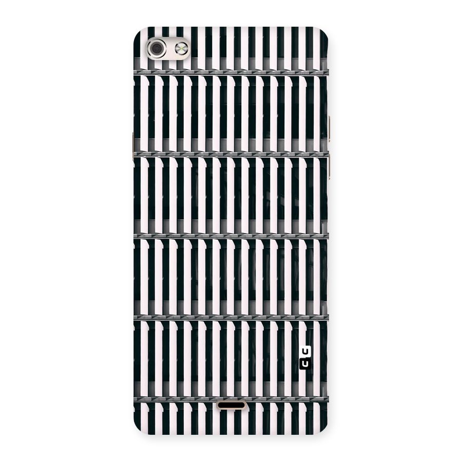 Dark Lines Pattern Back Case for Micromax Canvas Silver 5