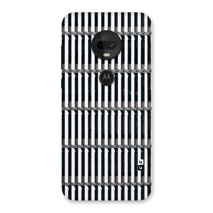 Dark Lines Pattern Back Case for Moto G7