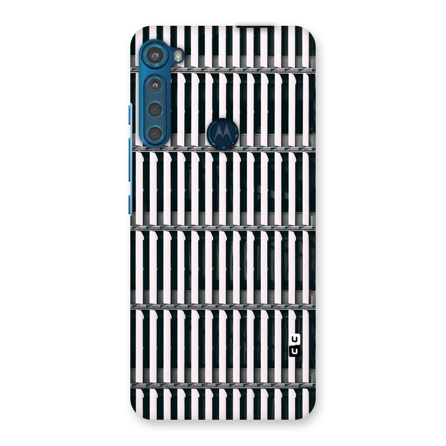 Dark Lines Pattern Back Case for Motorola One Fusion Plus