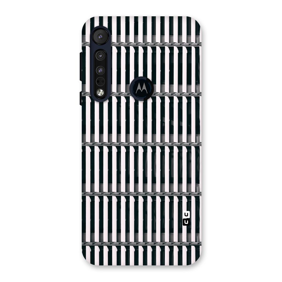 Dark Lines Pattern Back Case for Motorola One Macro