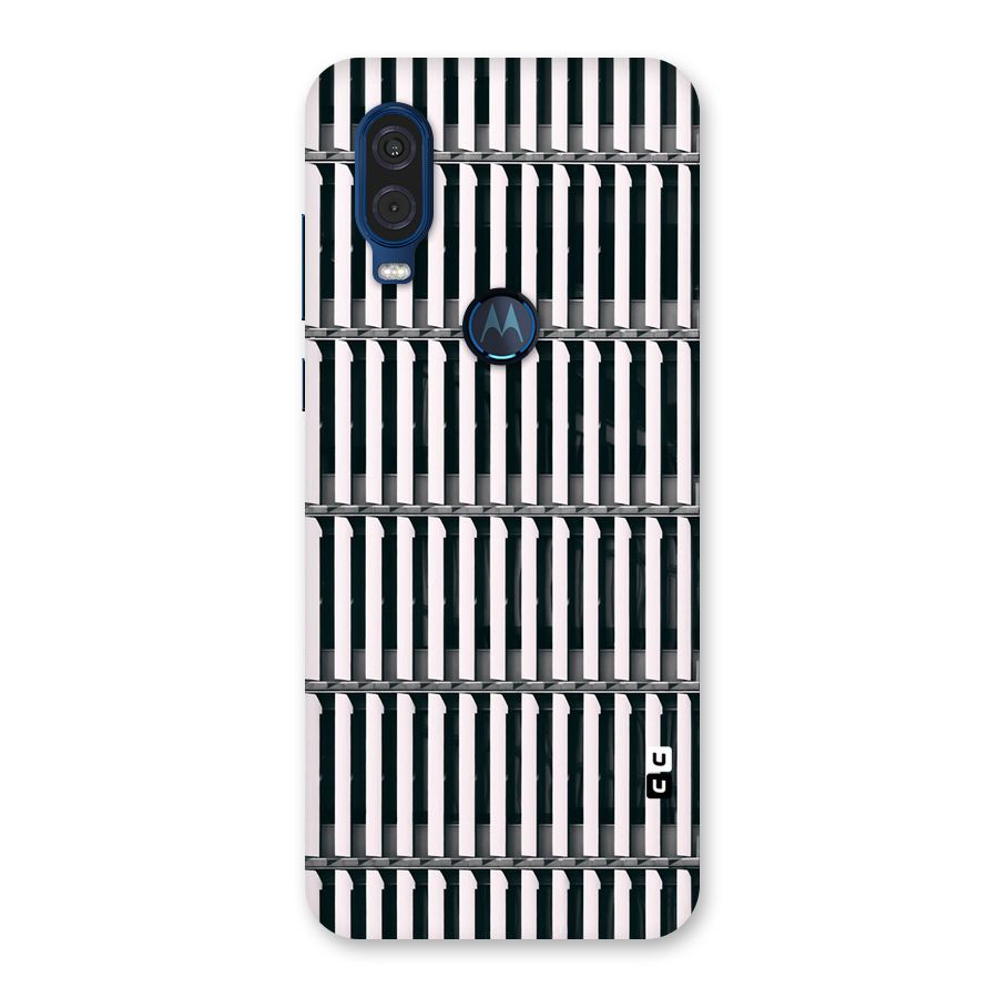 Dark Lines Pattern Back Case for Motorola One Vision