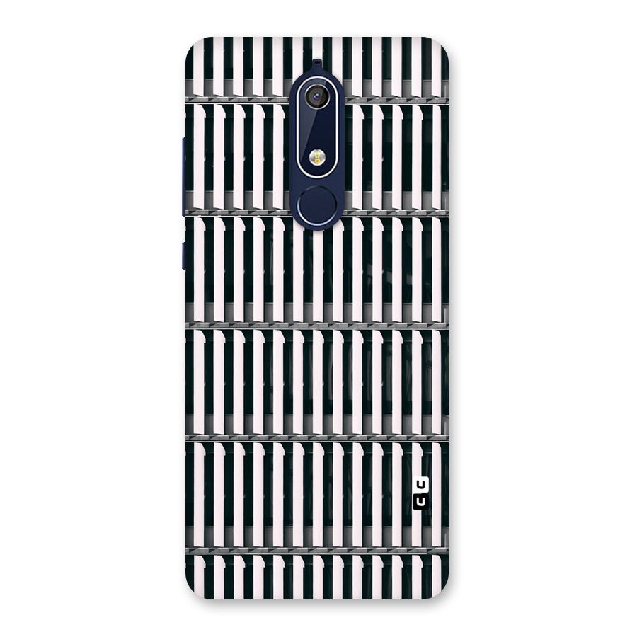 Dark Lines Pattern Back Case for Nokia 5.1
