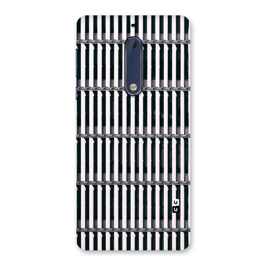 Dark Lines Pattern Back Case for Nokia 5