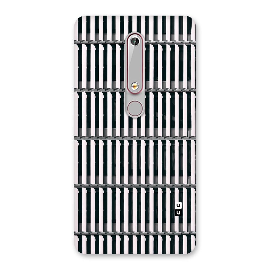 Dark Lines Pattern Back Case for Nokia 6.1