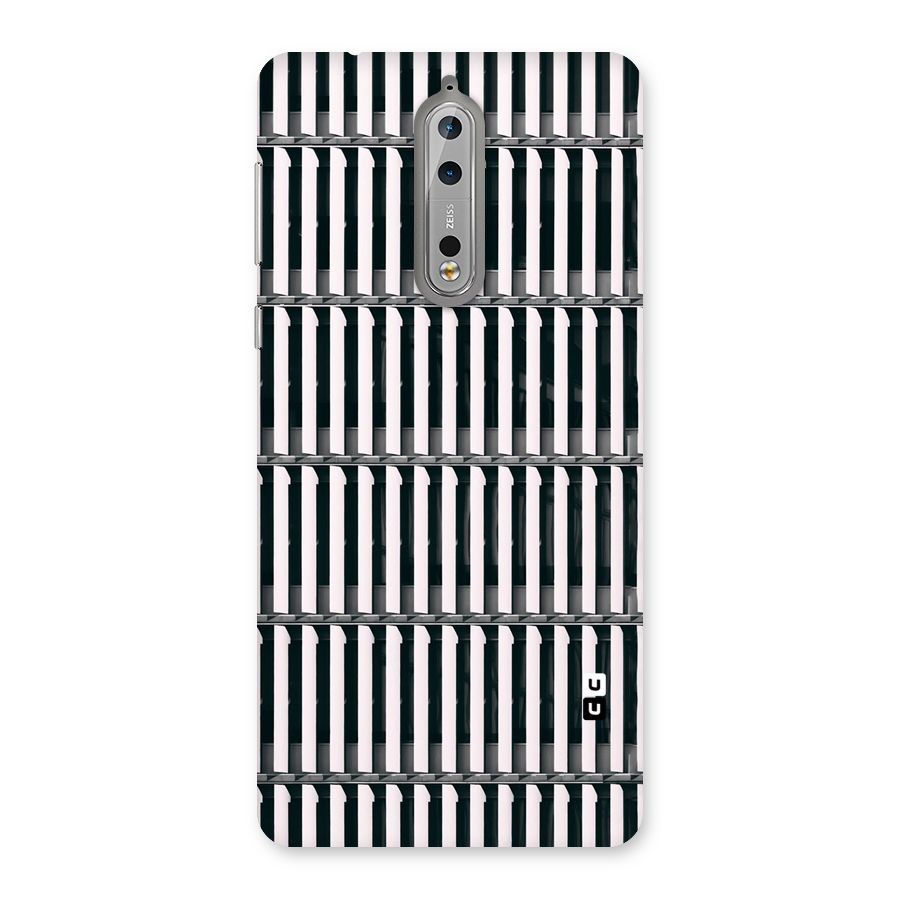 Dark Lines Pattern Back Case for Nokia 8