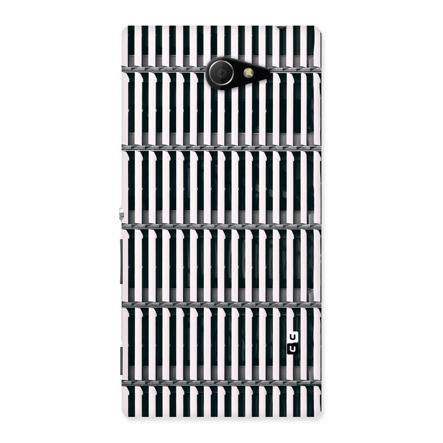 Dark Lines Pattern Back Case for Sony Xperia M2