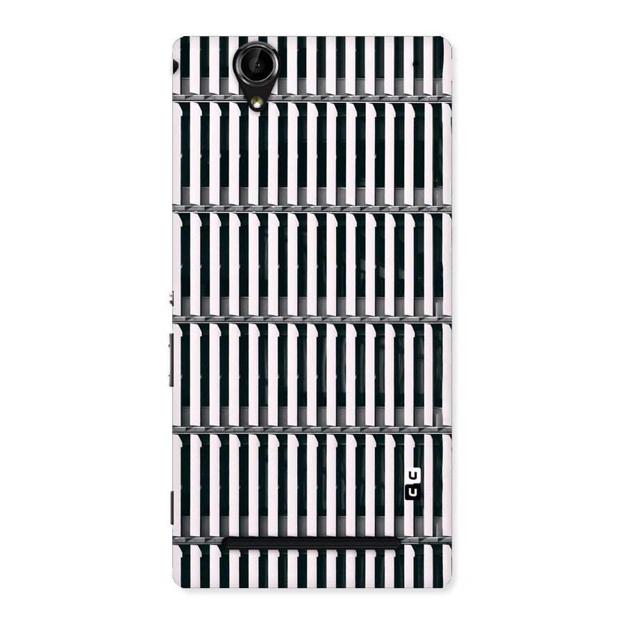 Dark Lines Pattern Back Case for Sony Xperia T2