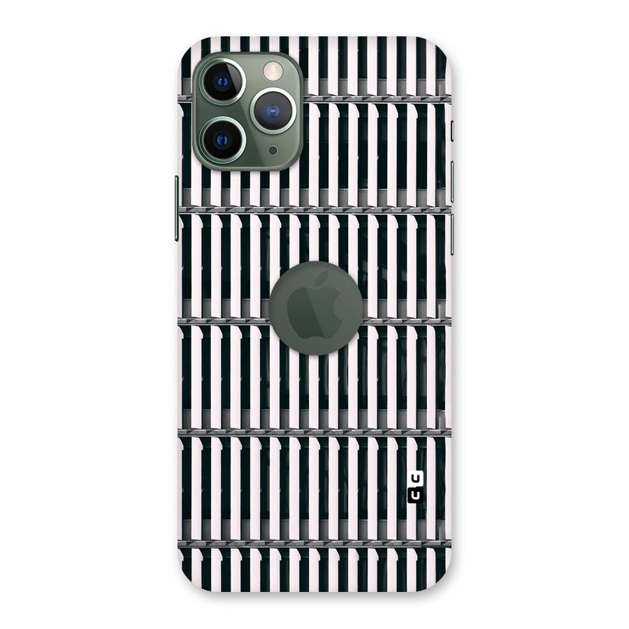 Dark Lines Pattern Back Case for iPhone 11 Pro Logo  Cut