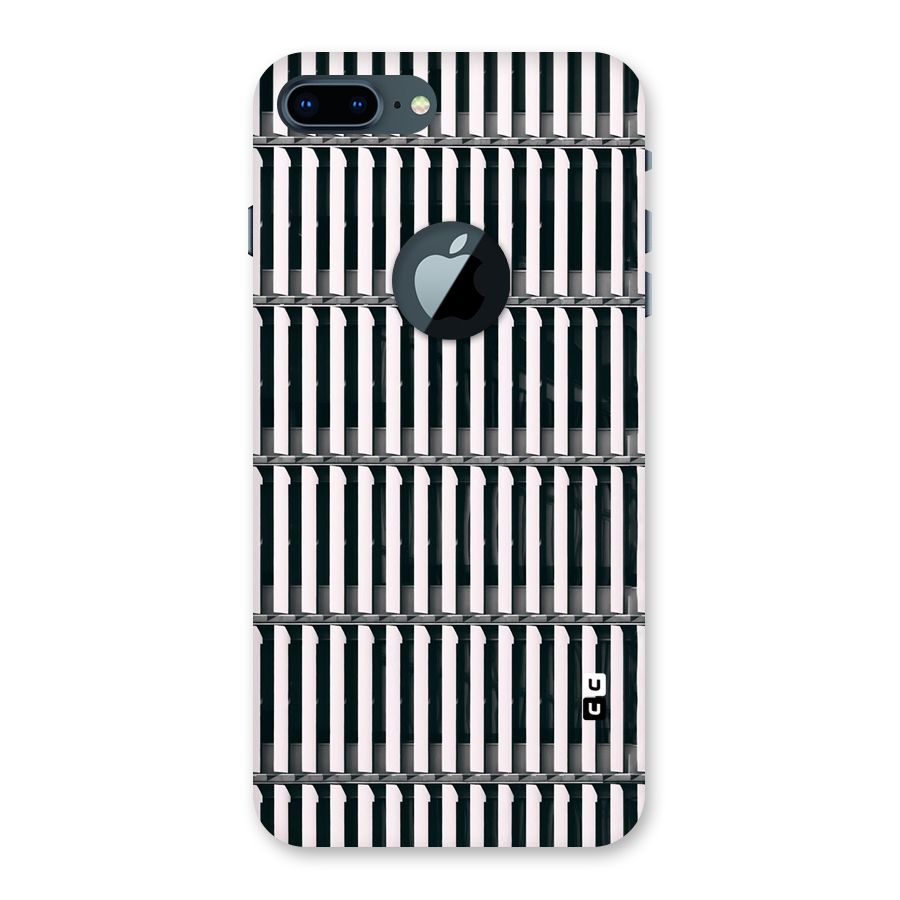Dark Lines Pattern Back Case for iPhone 7 Plus Logo Cut
