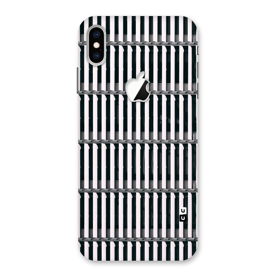 Dark Lines Pattern Back Case for iPhone XS Max Apple Cut