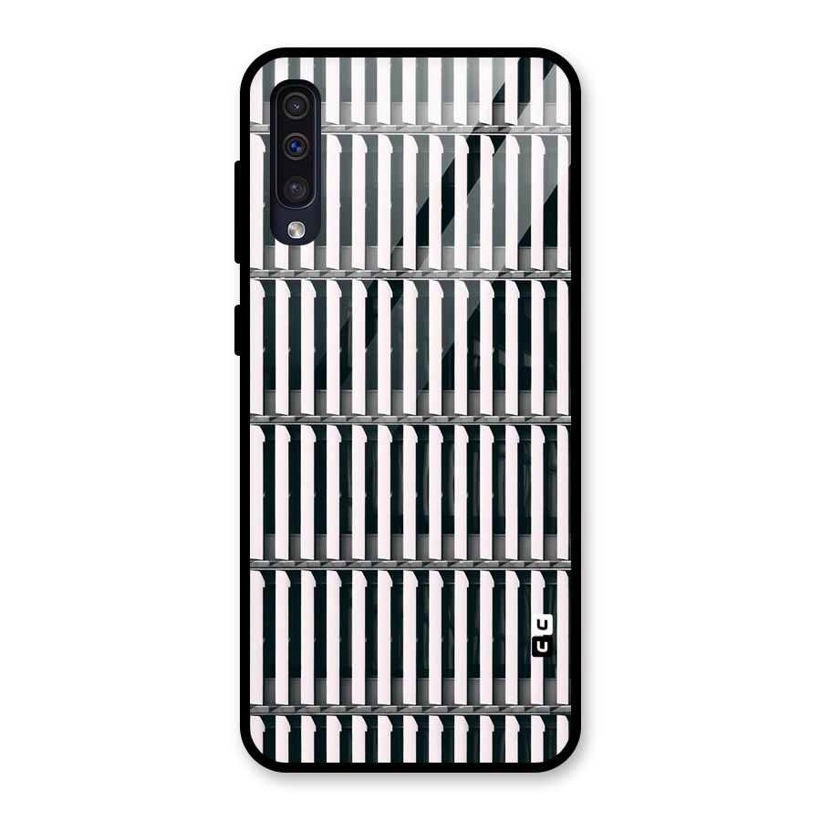Dark Lines Pattern Glass Back Case for Galaxy A30s