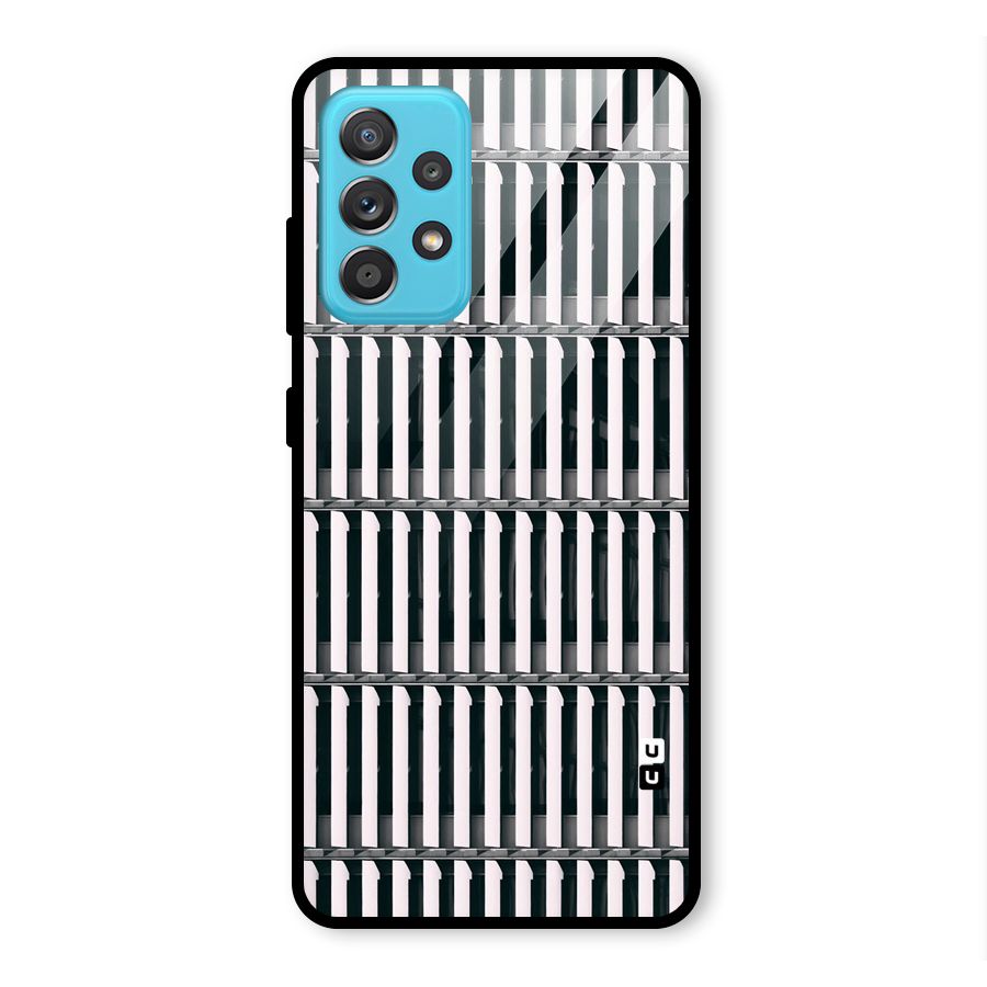 Dark Lines Pattern Glass Back Case for Galaxy A52