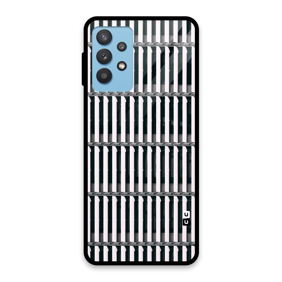 Dark Lines Pattern Glass Back Case for Galaxy M32 5G