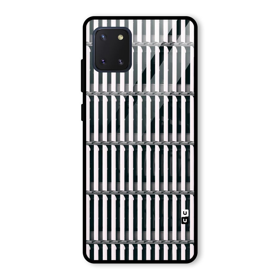 Dark Lines Pattern Glass Back Case for Galaxy Note 10 Lite