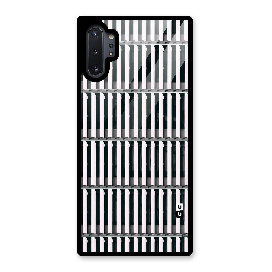 Dark Lines Pattern Glass Back Case for Galaxy Note 10 Plus