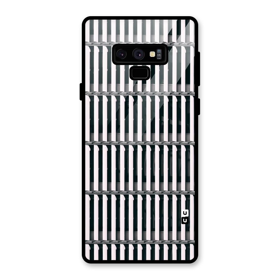 Dark Lines Pattern Glass Back Case for Galaxy Note 9