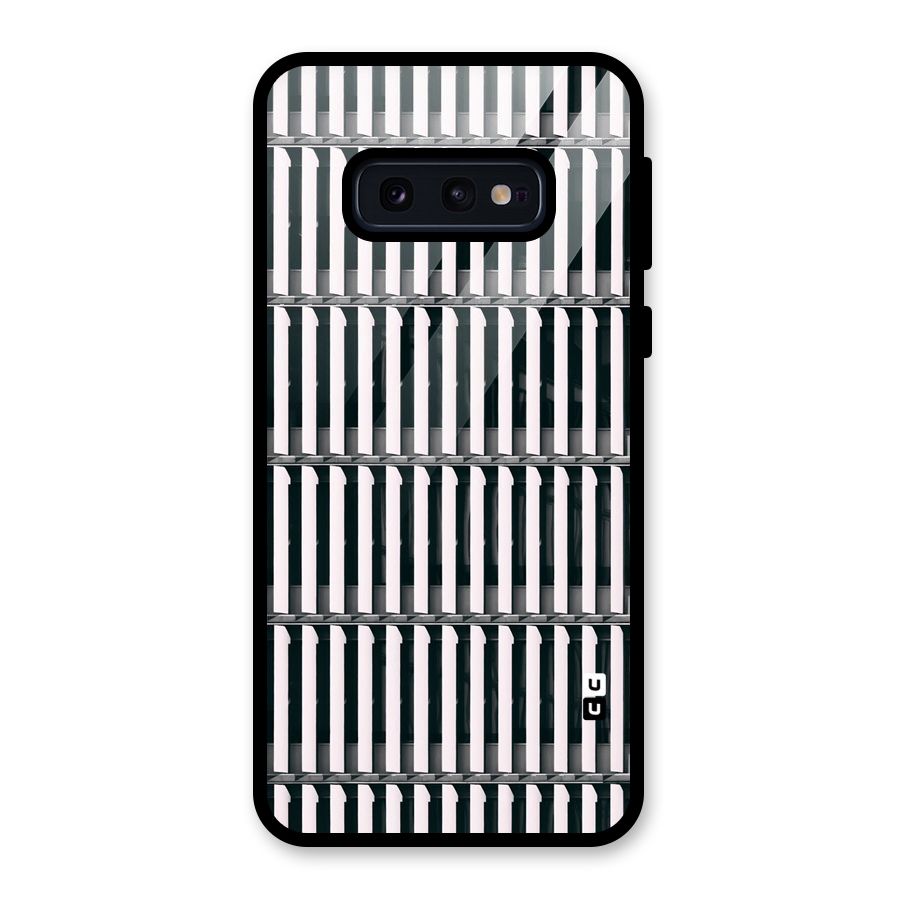 Dark Lines Pattern Glass Back Case for Galaxy S10e