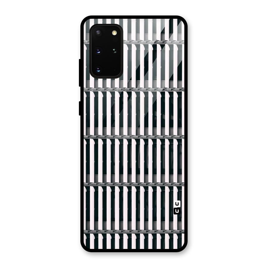 Dark Lines Pattern Glass Back Case for Galaxy S20 Plus