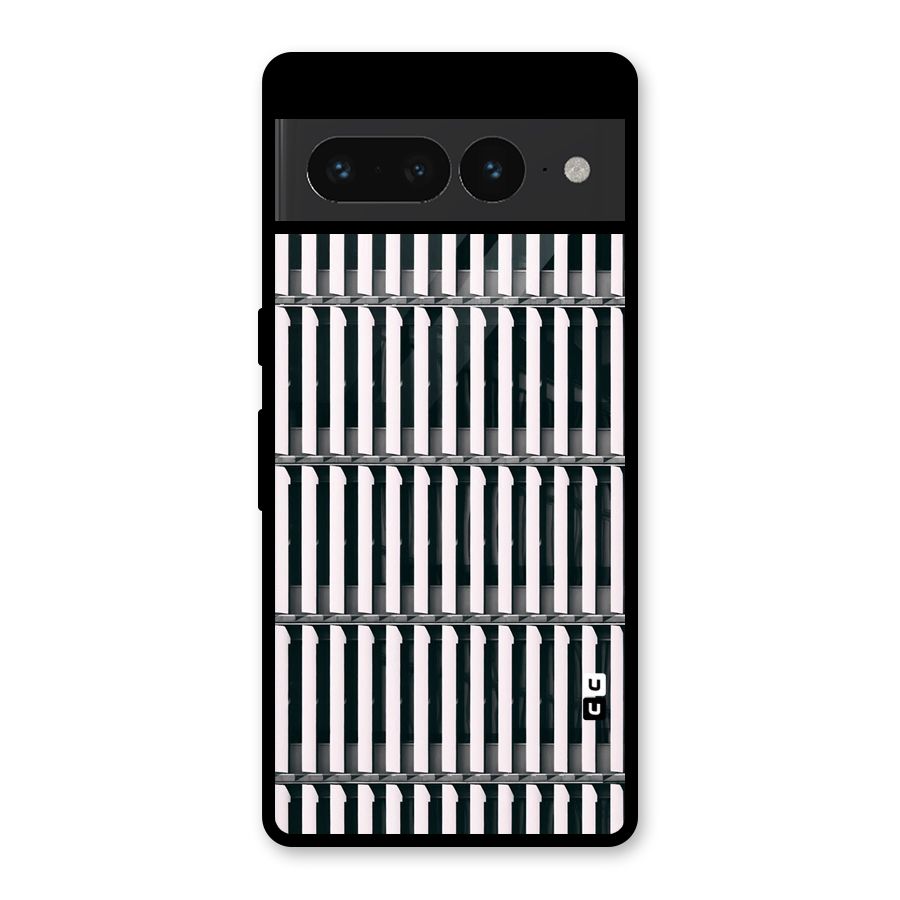 Dark Lines Pattern Glass Back Case for Google Pixel 7 Pro