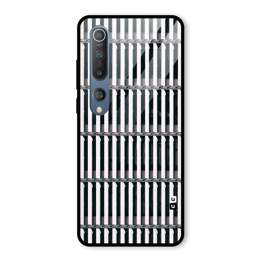 Dark Lines Pattern Glass Back Case for Mi 10