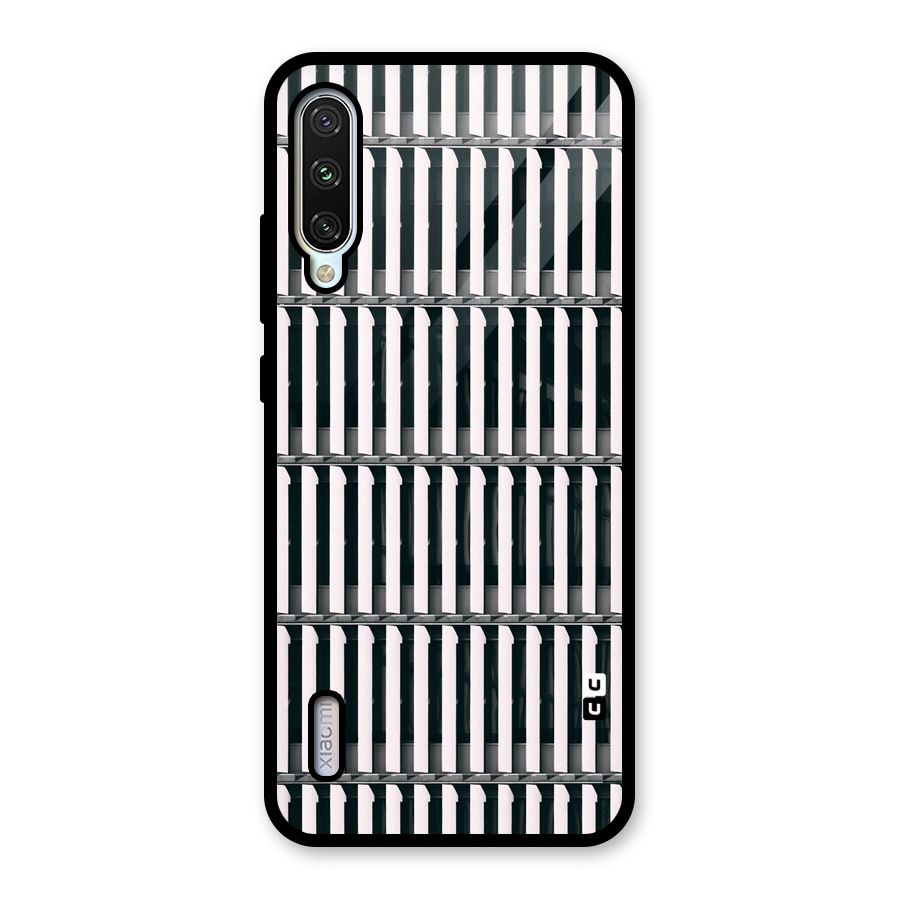 Dark Lines Pattern Glass Back Case for Mi A3