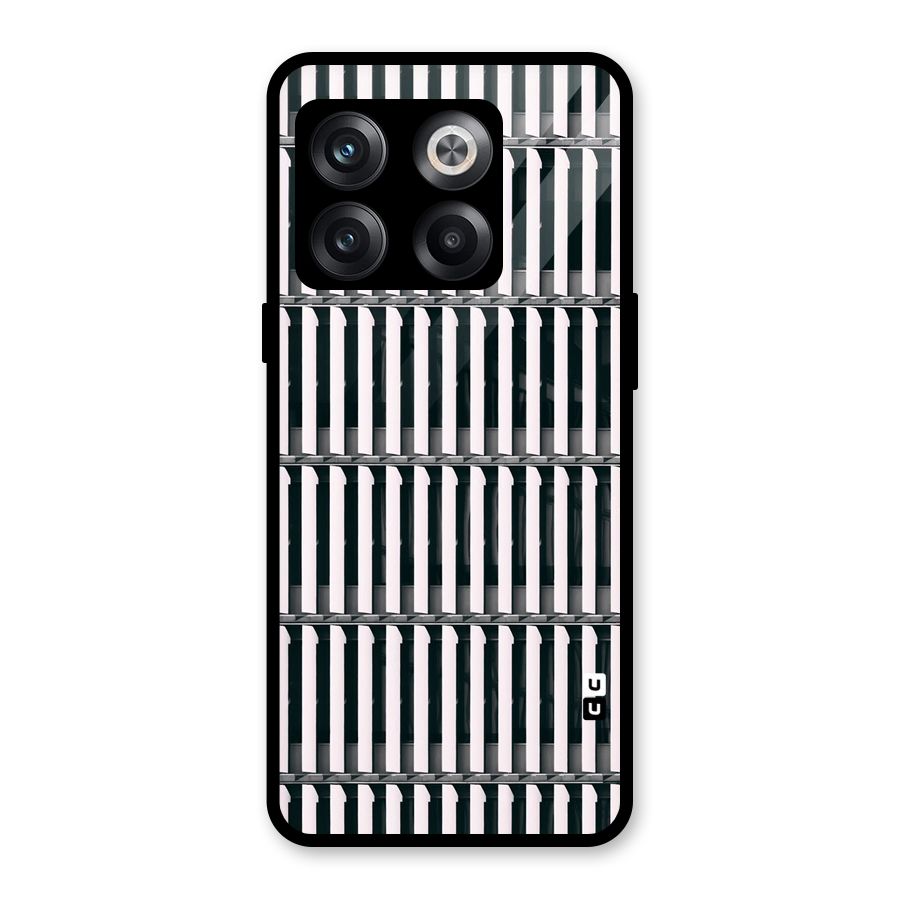 Dark Lines Pattern Glass Back Case for OnePlus 10T