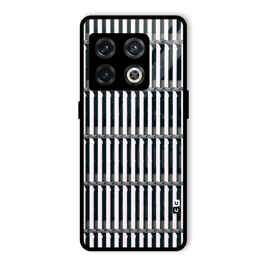 Dark Lines Pattern Glass Back Case for OnePlus 10 Pro 5G