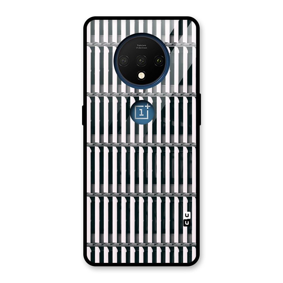 Dark Lines Pattern Glass Back Case for OnePlus 7T