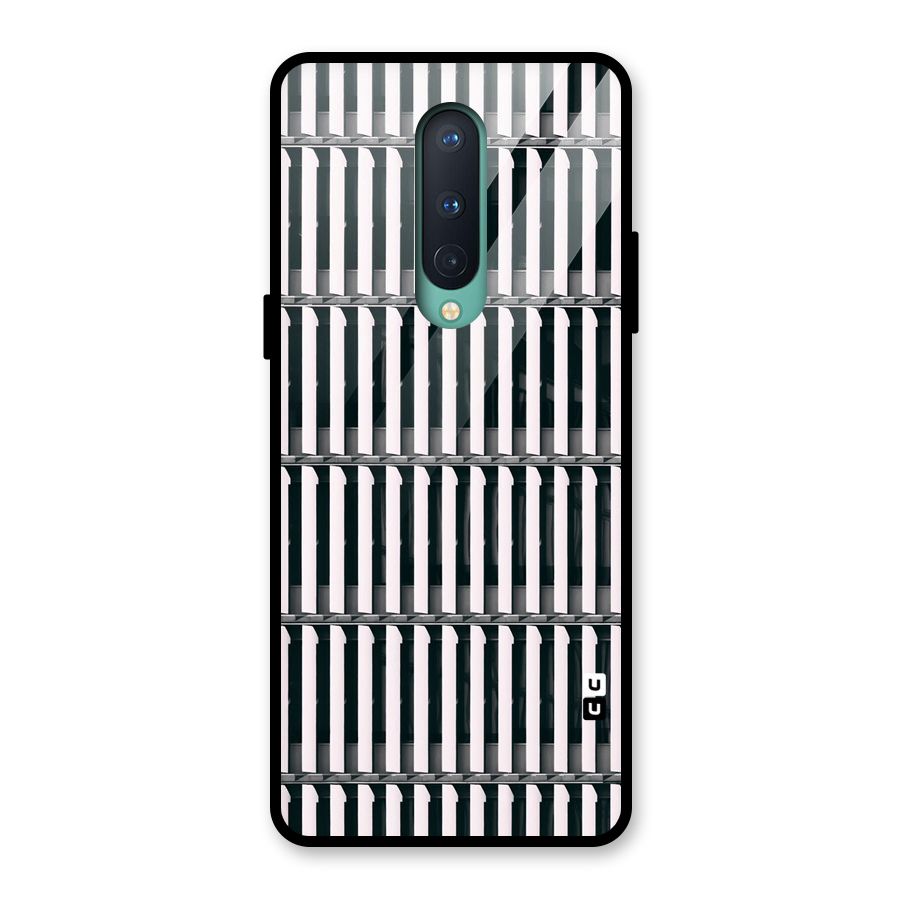 Dark Lines Pattern Glass Back Case for OnePlus 8