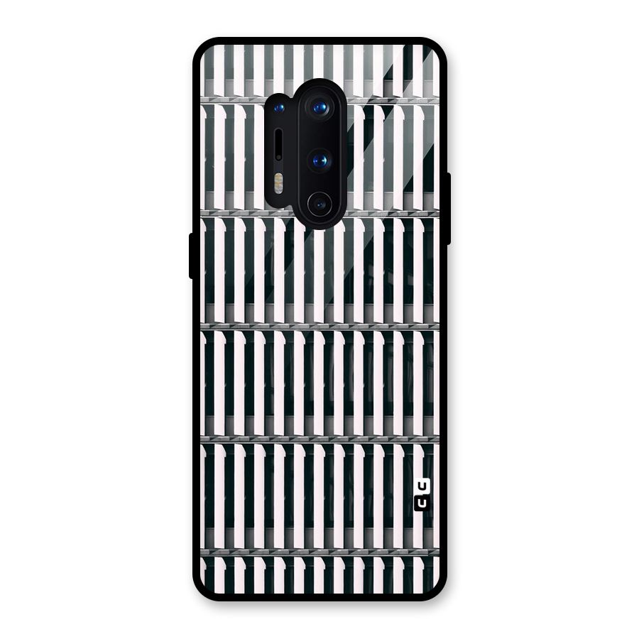 Dark Lines Pattern Glass Back Case for OnePlus 8 Pro