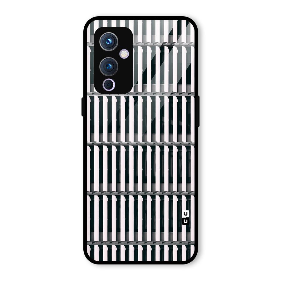 Dark Lines Pattern Glass Back Case for OnePlus 9