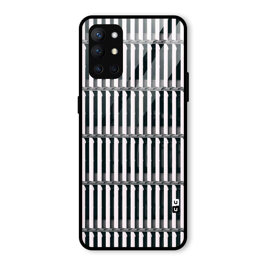 Dark Lines Pattern Glass Back Case for OnePlus 9R