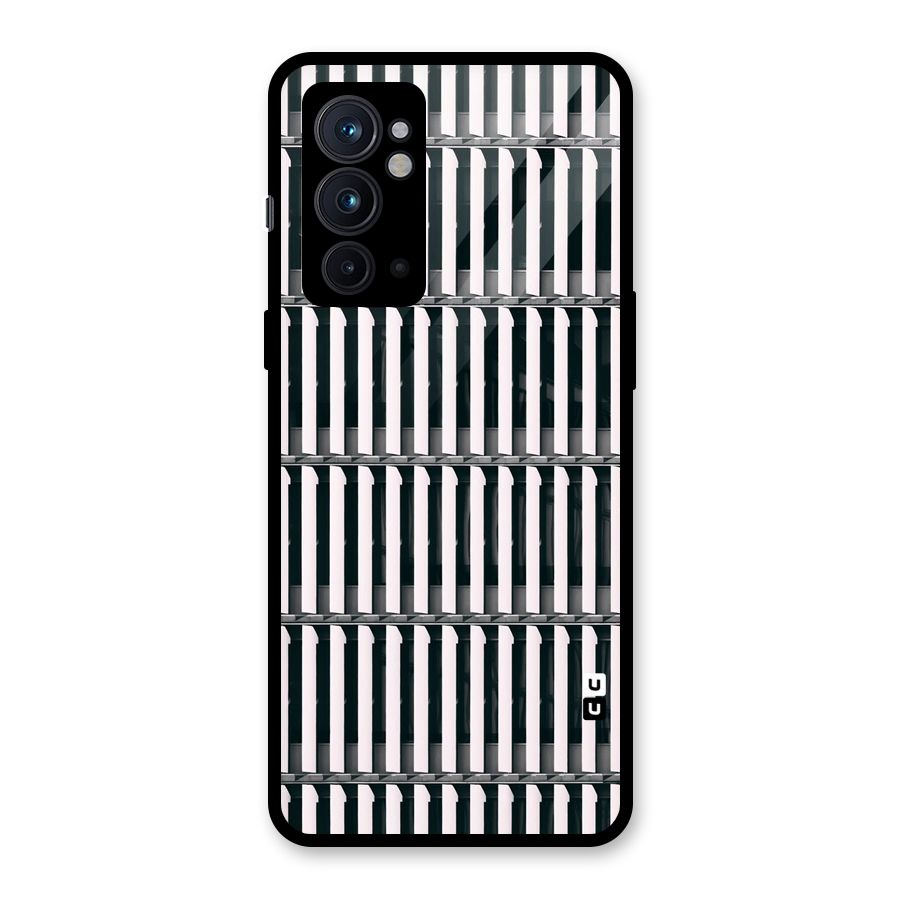 Dark Lines Pattern Glass Back Case for OnePlus 9RT 5G