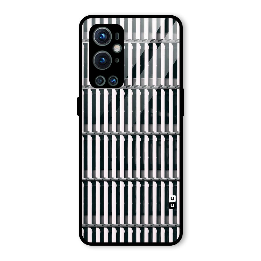 Dark Lines Pattern Glass Back Case for OnePlus 9 Pro