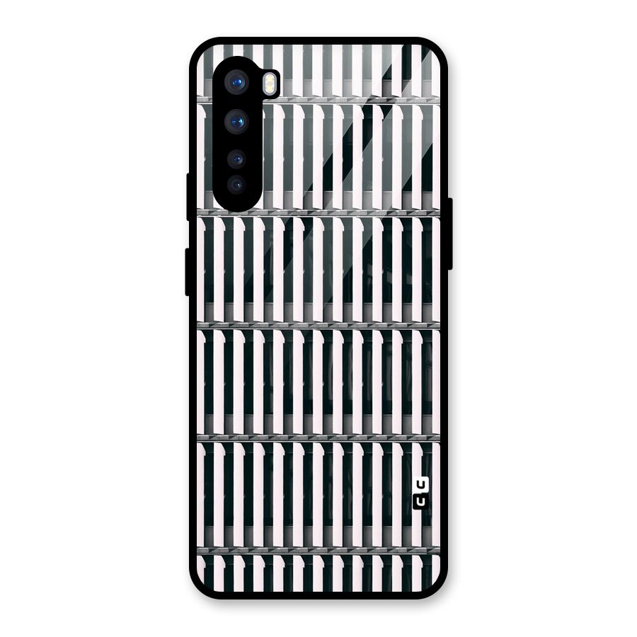 Dark Lines Pattern Glass Back Case for OnePlus Nord