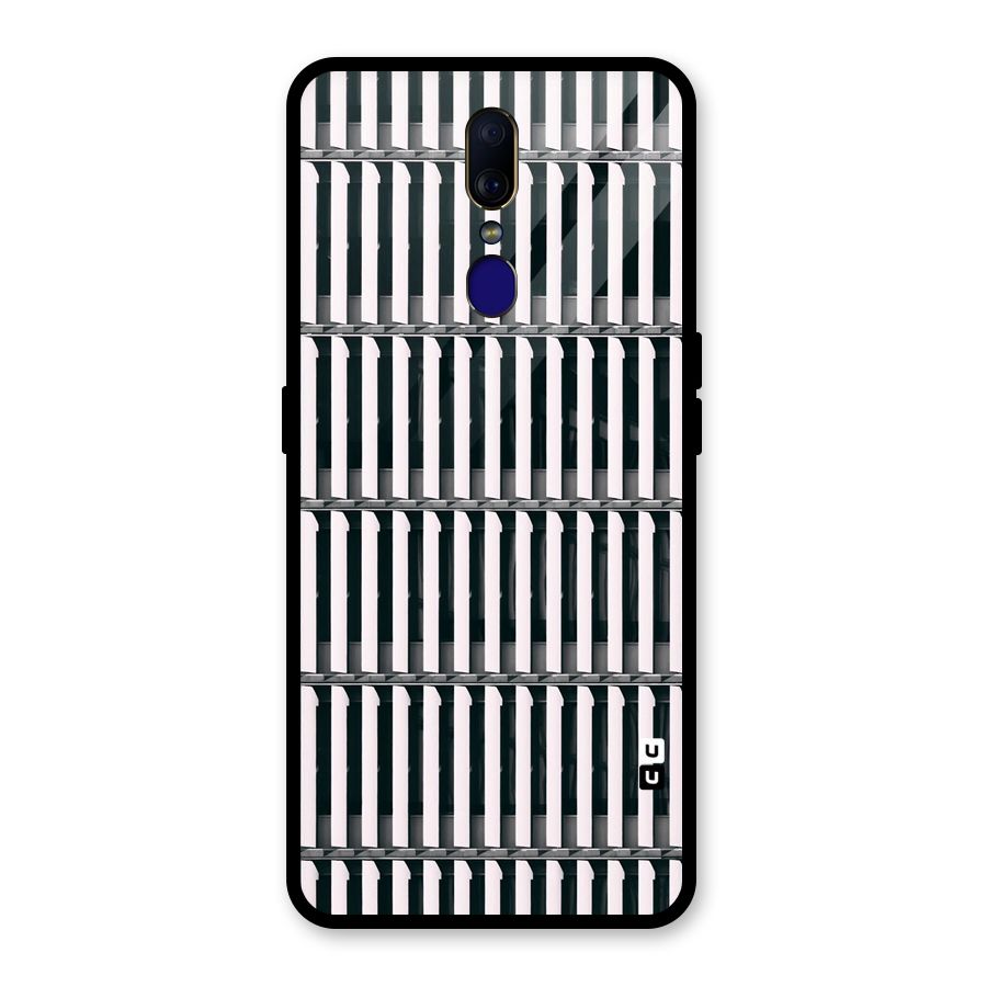 Dark Lines Pattern Glass Back Case for Oppo F11