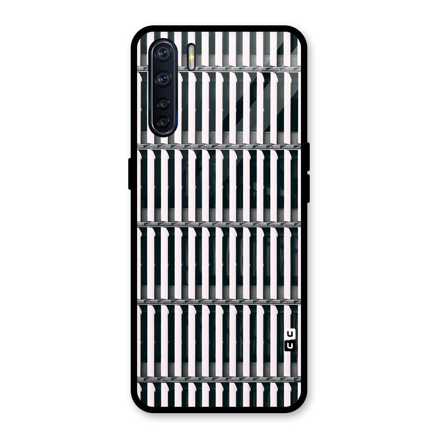 Dark Lines Pattern Glass Back Case for Oppo F15