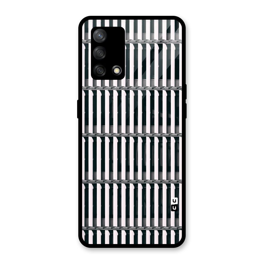 Dark Lines Pattern Glass Back Case for Oppo F19