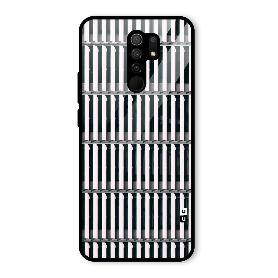 Dark Lines Pattern Glass Back Case for Poco M2
