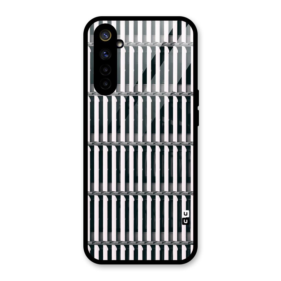 Dark Lines Pattern Glass Back Case for Realme 6