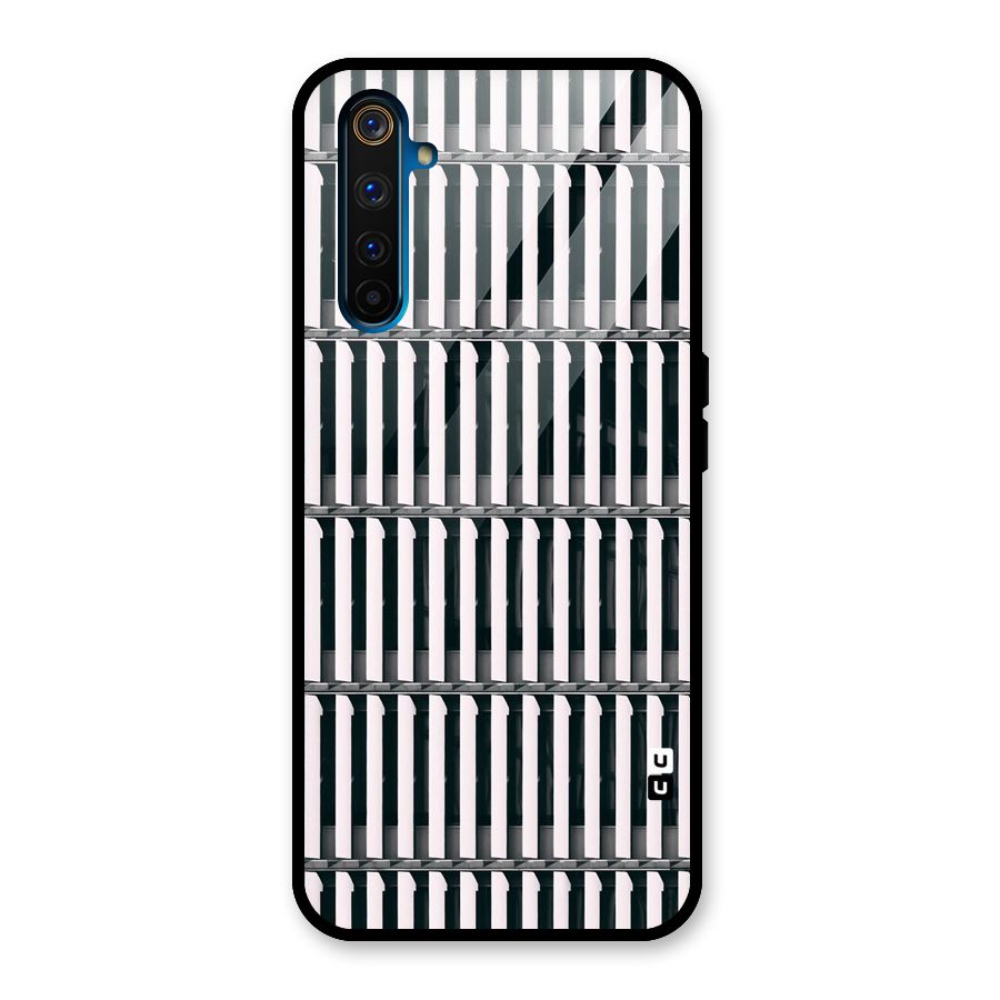 Dark Lines Pattern Glass Back Case for Realme 6 Pro