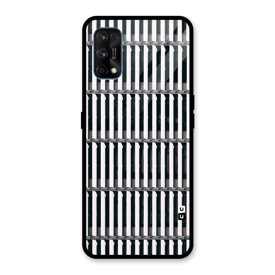 Dark Lines Pattern Glass Back Case for Realme 7 Pro