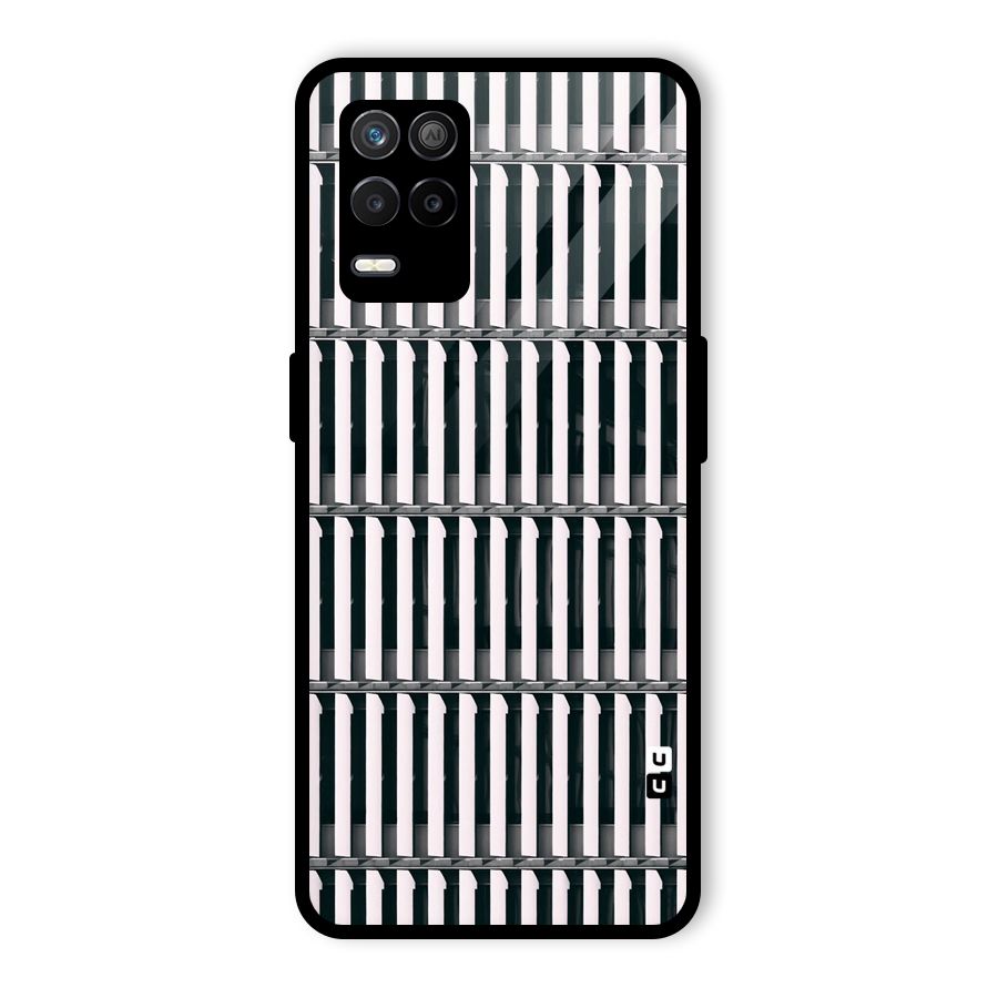 Dark Lines Pattern Glass Back Case for Realme 8 5G